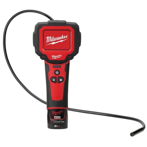 Milwaukee M12 IC-201C S Tutkimuskamera sis. 2,0 Ah:n akun ja laturin