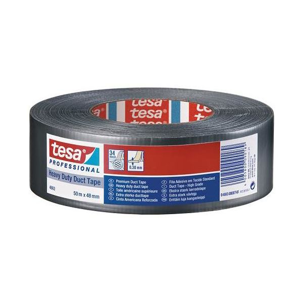 Tesa 4663 Premium Ilmastointiteippi hopea, 50 m x 48 mm