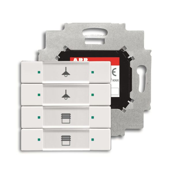 ABB Impressivo 6117-0-0200 Painike 4-napainen painike, väyläliitäntäyksiköllä, KNX Valkoinen (kiiltävä)