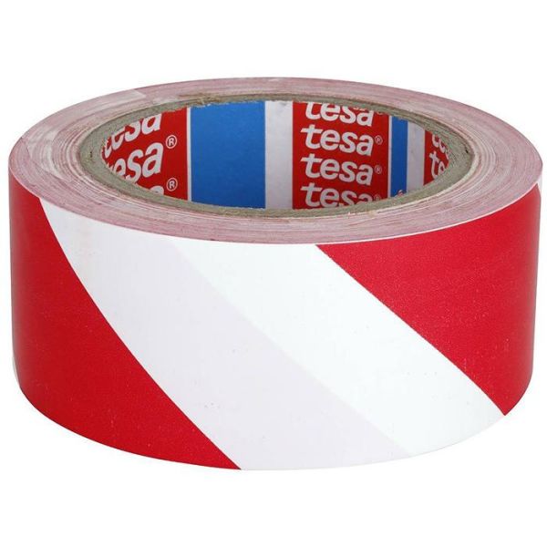 Tesa 60760 Turvateippi punainen/valkoinen, 33 m x 50 mm