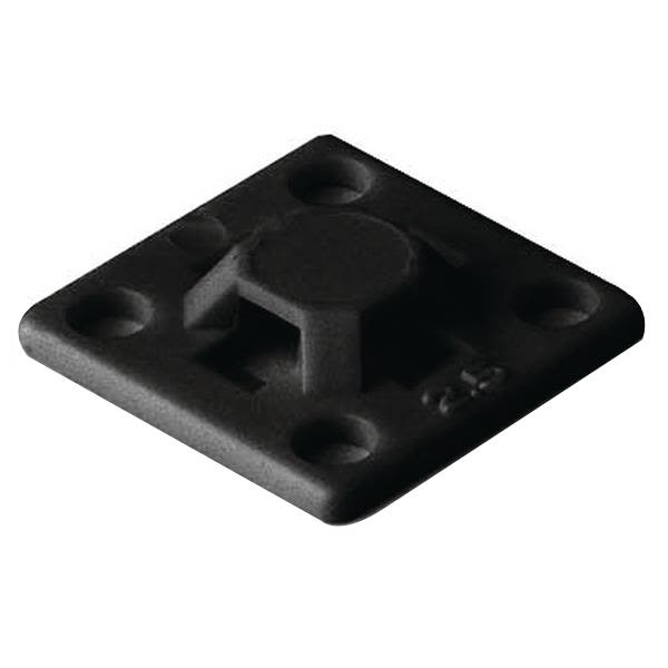 Hellermann Tyton MB2A Johdinsideankkuri ruuvi- ja tarrakiinnitys, 13 x 13 mm Musta, 50 kpl