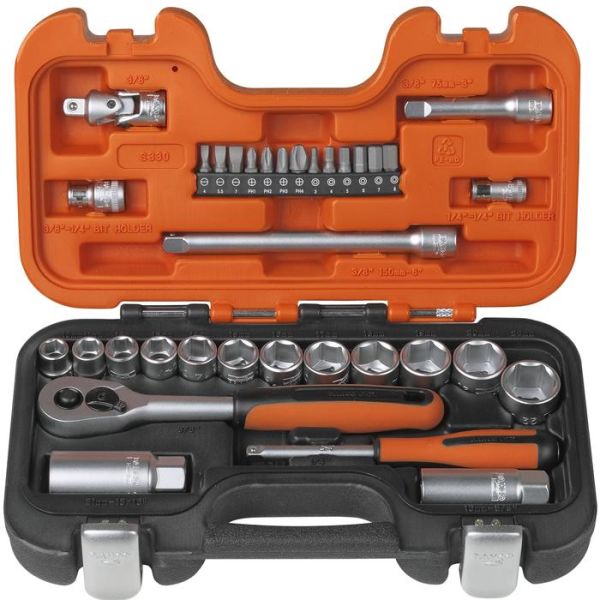 Bahco S330 Hylsysarja 1/4" ja 3/8"