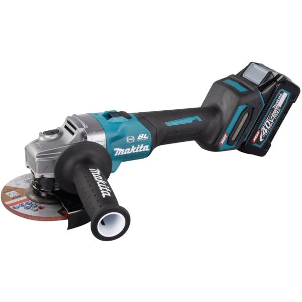 Makita GA005GM201 XGT Kulmahiomakone mukana 40 V:n 4,0 Ah:n akut, laturi ja laukku