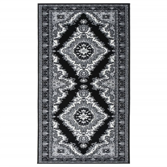 vidaXL Käytävämatto BCF musta 100x150 cm