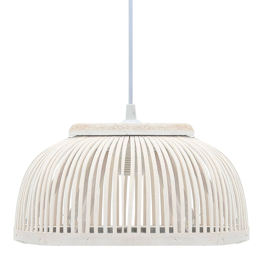vidaXL Riippuvalaisin bambu 40 W 34x14,5 cm puolipyöreä E27