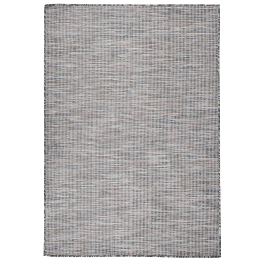 vidaXL Ulkomatto Flatweave 160x230 cm ruskea ja musta