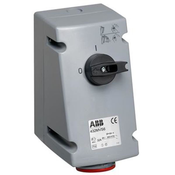 ABB 2CMA167709R1000 Seinäpistorasia IP44, 4P+J, 400 V 32 A