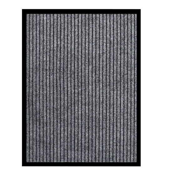 vidaXL Ovimatto raidallinen harmaa 60x80 cm