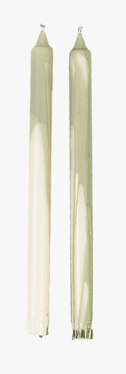 Overdripped 2pk kruunukynttilä vihreä
