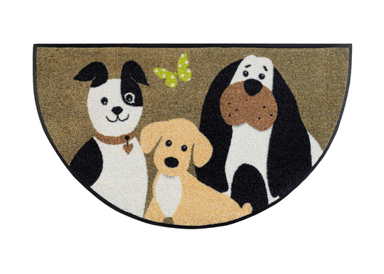 Kynnysmatto Round Dog Trio 50x85 cm