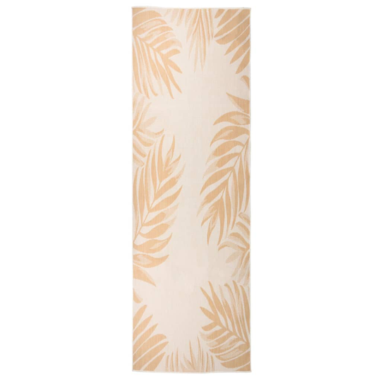 vidaXL Ulkomatto Flatweave 80x250 cm lehtikuvio