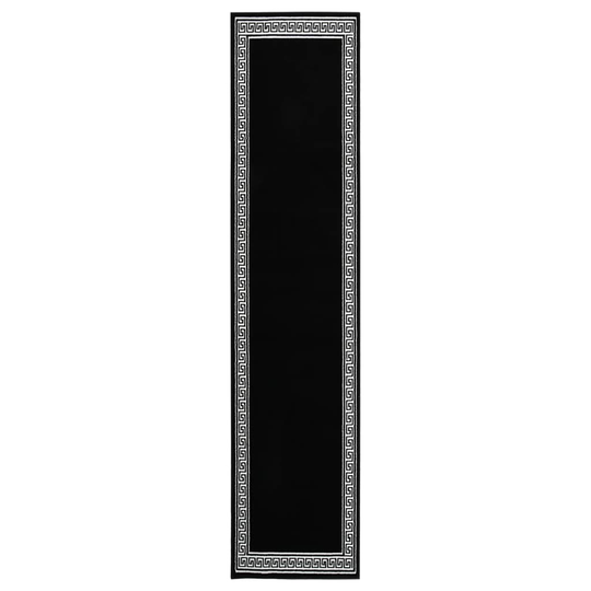 vidaXL Käytävämatto BCF musta kuviolla 80x450 cm
