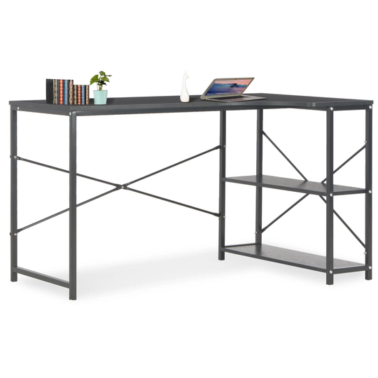 vidaXL Tietokonepöytä 120x72x70 cm musta