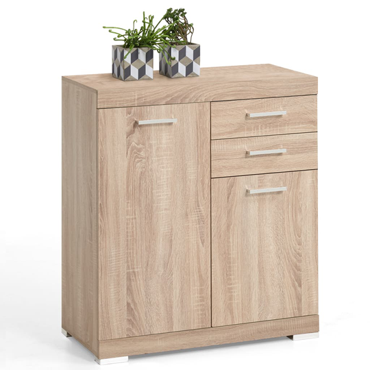 FMD Lipasto 2 ovella ja 2 laatikolla 80x34,9x89,9 cm tammi