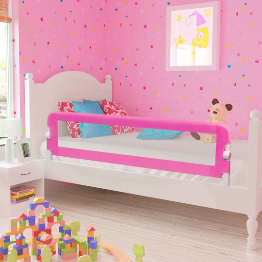 vidaXL Turvalaita lapsen sänkyyn 150 x 42 cm pinkki