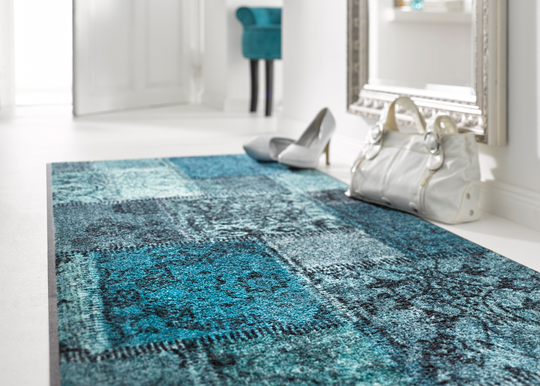 Matto VINTAGE PATCES turkoosi 75x120 cm