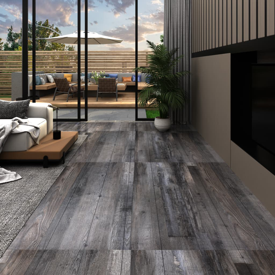 vidaXL Itsekiinnittyvät PVC-lattialankut 5,21 m² 2 mm teollinen puu