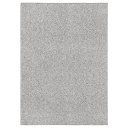 vidaXL Lyhytnukkainen matto 140x200 cm vaaleanharmaa