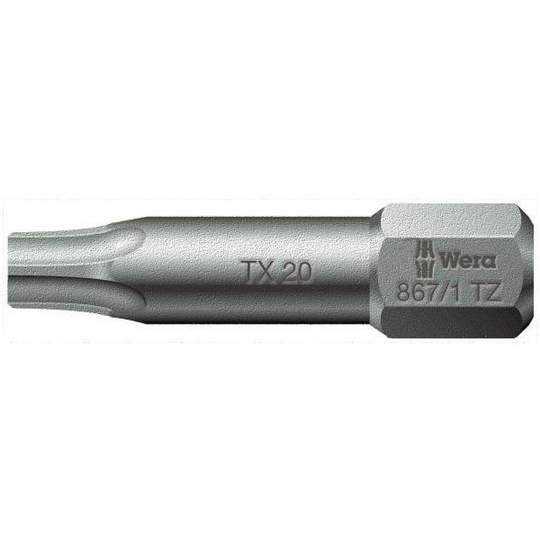 Wera 867/1 TZ Ruuvikärki 25 mm, 1/4" kuusiokiinnitys Koko 6