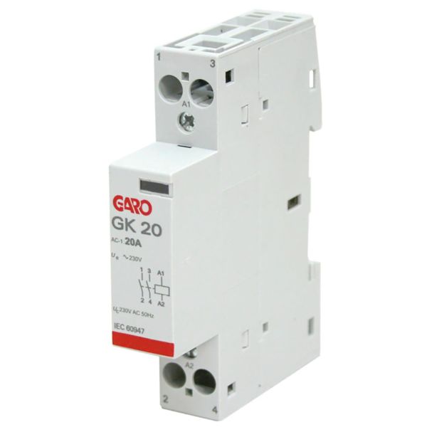 Garo GK20 2NO 230V AC Kontaktori 2 sulkeutuvaa 230V