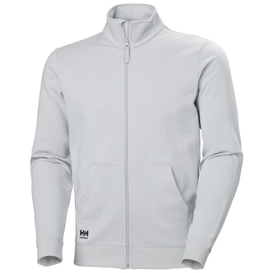 Helly Hansen Workwear Manchester Collegepaita vaaleanharmaa, vetoketju S
