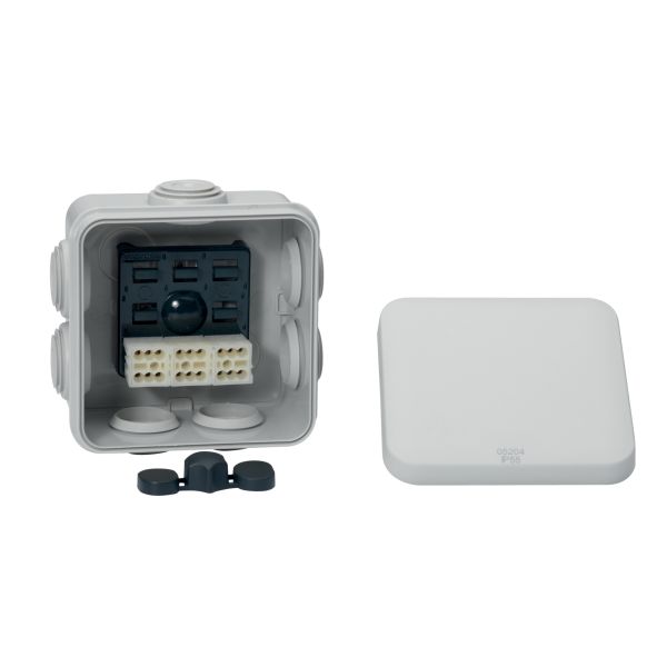 Schneider Electric IMT05024 Kytkentärasia valkoinen, pikakiinnitettävä kansi 80x80x45 mm