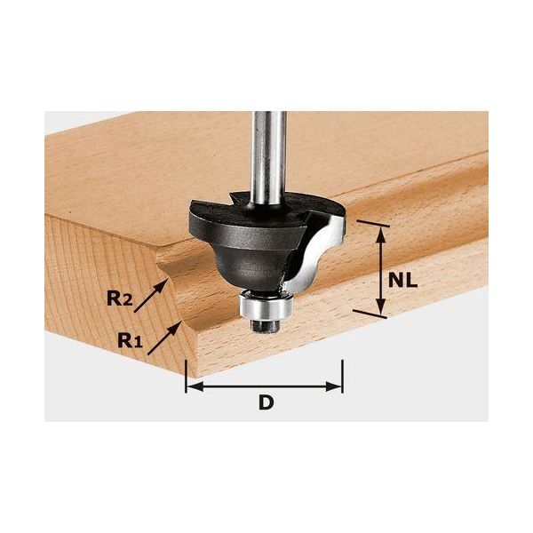 Festool HW S8 D31,7/R4/R4 Kaksoissädejyrsinterä kara 8mm