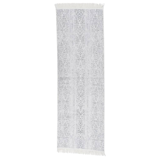 vidaXL Matto vaaleanharmaa 80x300 cm puuvilla