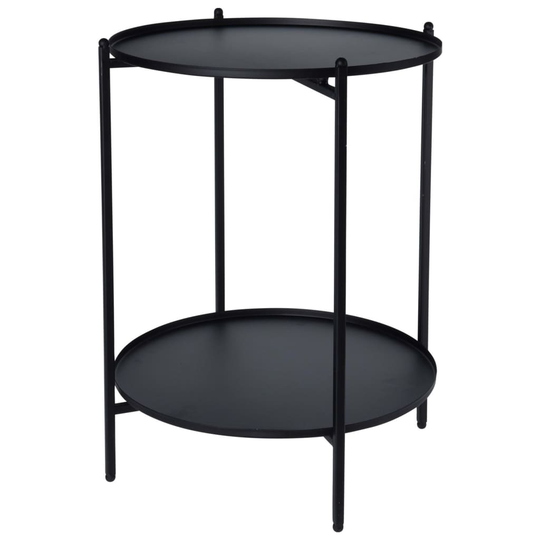 H&S Collection Ambiance Sivupöytä metalli 50,5 cm musta
