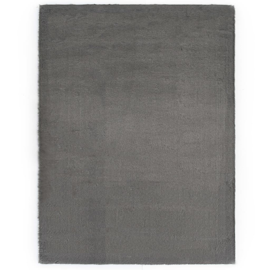 vidaXL Matto 120x160 cm jäniksen tekonahka tummanharmaa
