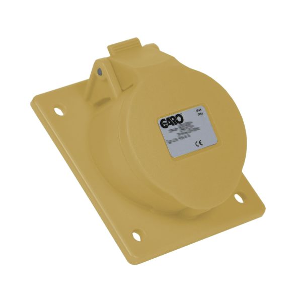 Garo UIS 316-4 S Paneelin ulostulo IP44, 4-napainen, 16A, viisto Keltainen, 4 h