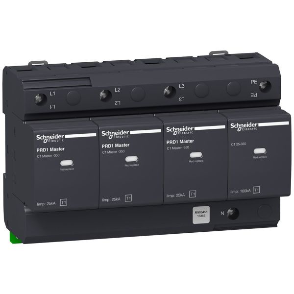 Schneider Electric 16363 Ylijännitesuoja ukkosta vastaan, PDR1 Master 2.5 kV, 3 johdinta