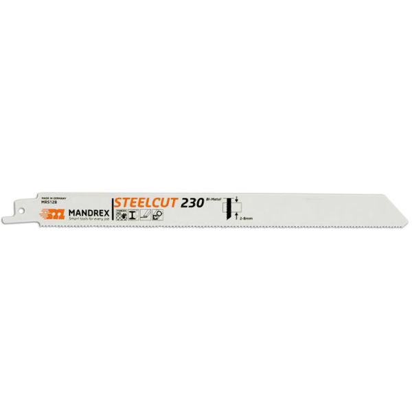 Mandrex STEELCUT Puukkosahanterä 230 mm 1,5-4 mm