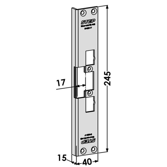 STEP ST4002-17 Tolppa malliin STEP 90 Release 17 mm, 245 mm