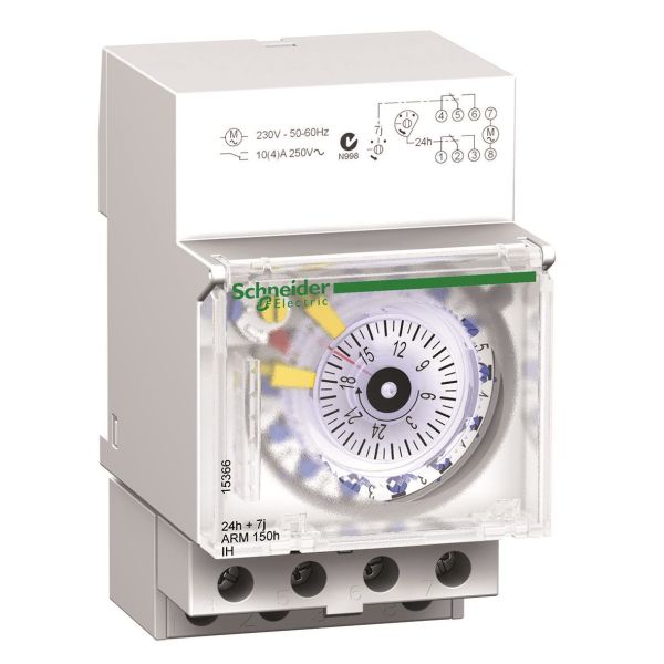 Schneider Electric 15366 Kellokytkin 2-napainen, Analoginen