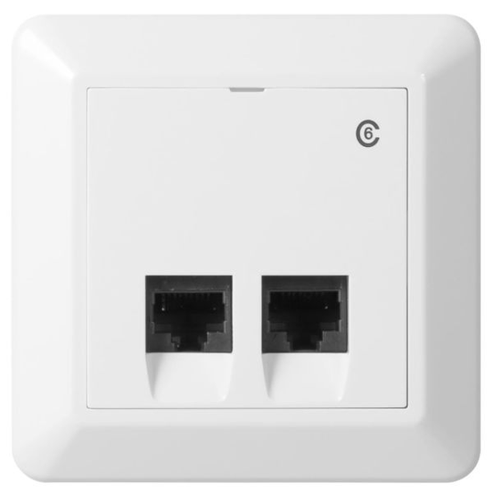 Elko EKO30157 Modulaarinen pistorasia pinta-asennus, RJ45, suora 2 x RJ45