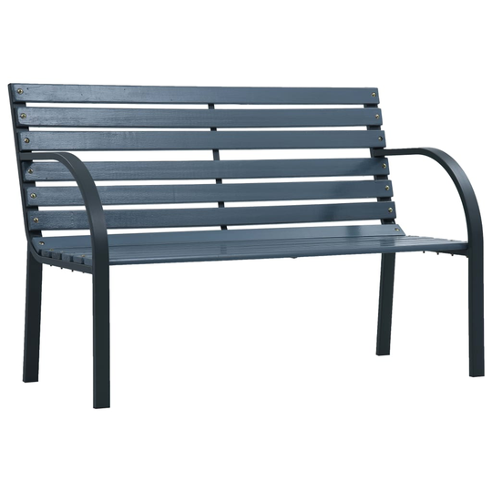 vidaXL Puutarhapenkki 120 cm harmaa puu