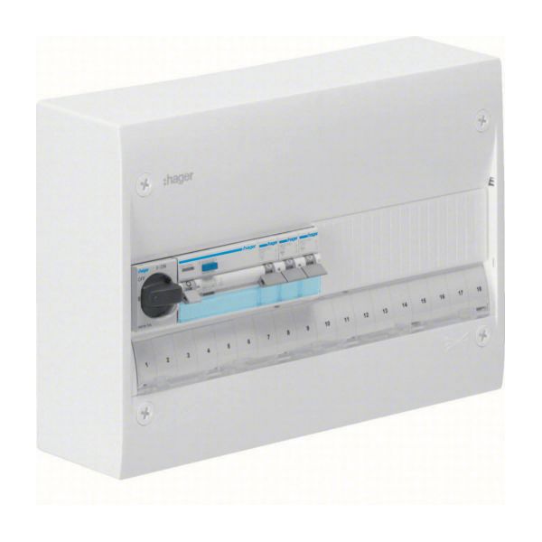 Hager GD118SF Kytkentäkaappi Tyyppi: Gamma, IP30 1 x 18 moduulia