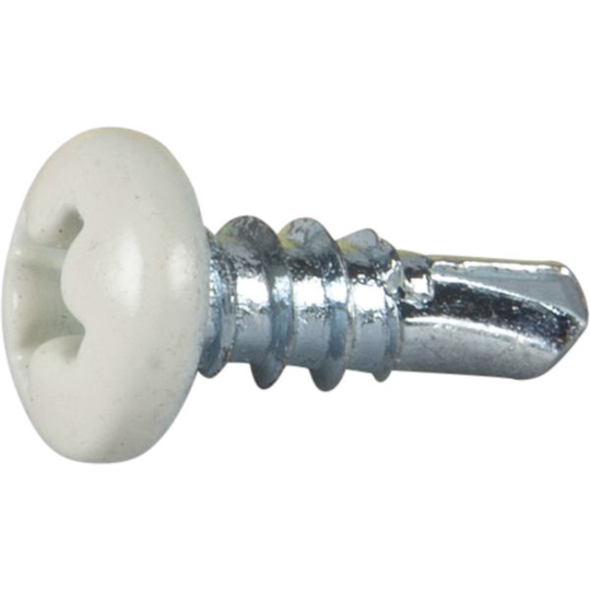 ESSVE 62300 Poraruuvi Ø3,5x9,5 mm, kupukantainen, valkoinen, 1000 kpl