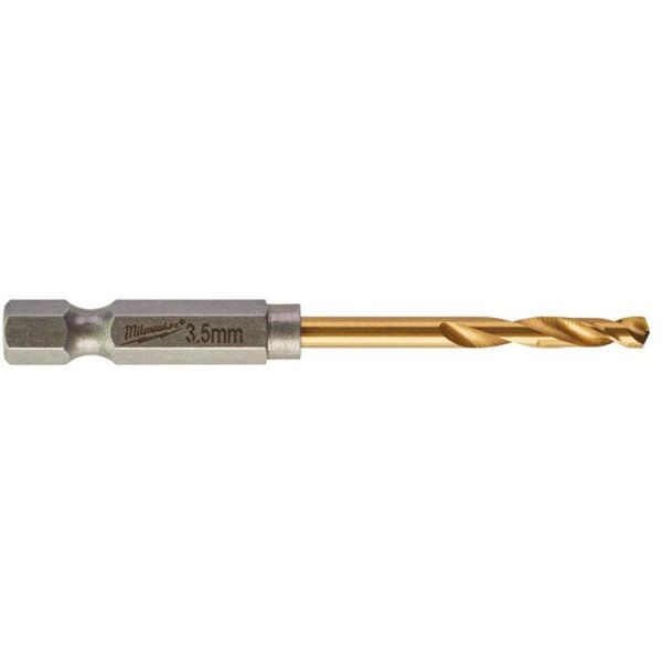 Milwaukee SHOCKWAVE Red Hex HSS-G TIN Metalliporanterä 2 kpl:n pakkaus 3,5 mm
