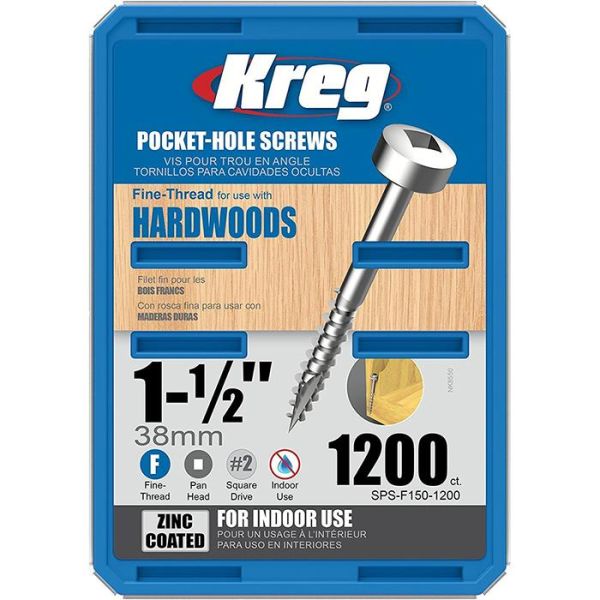 Kreg SPS-F150-1200 Ruuvi 38 mm 1200 kpl/pakkaus