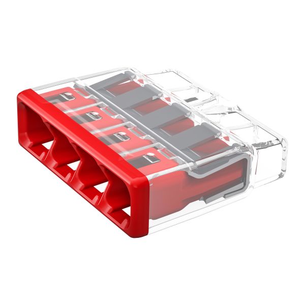Wago 2773-404 Rasialiitin 450 V 4 napaa, punainen, 80 kpl