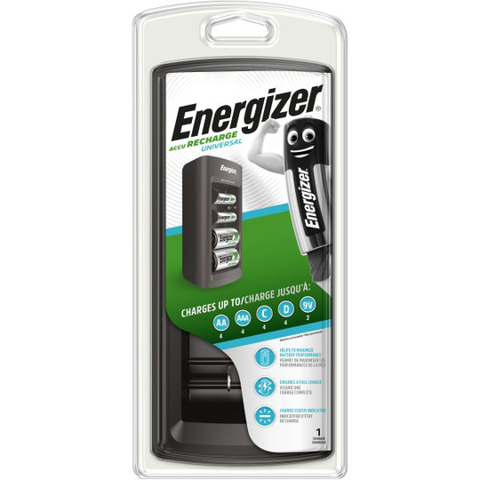Energizer Accu Recharge Akkulaturi AA, AAA, C, D ja 9 V