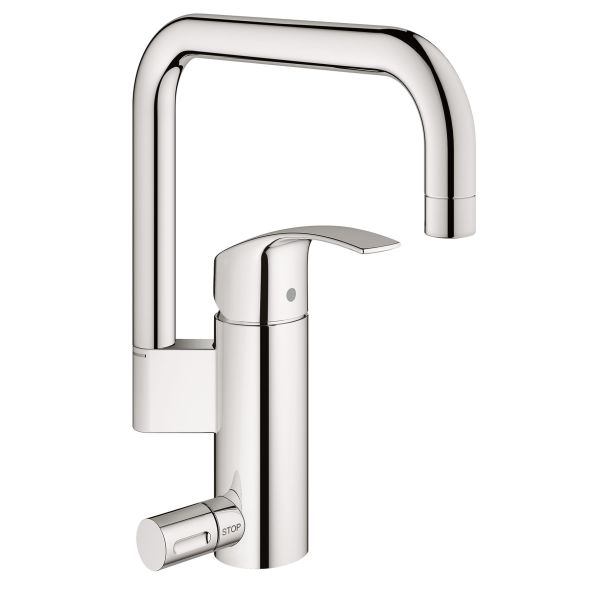 Grohe Eurosmart 31557002 Keittiöhana astianpesukoneen liitännällä. U-juoksuputki