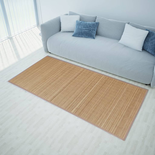 vidaXL Ruskea Suorakaide Bambumatto 80 x 200 cm