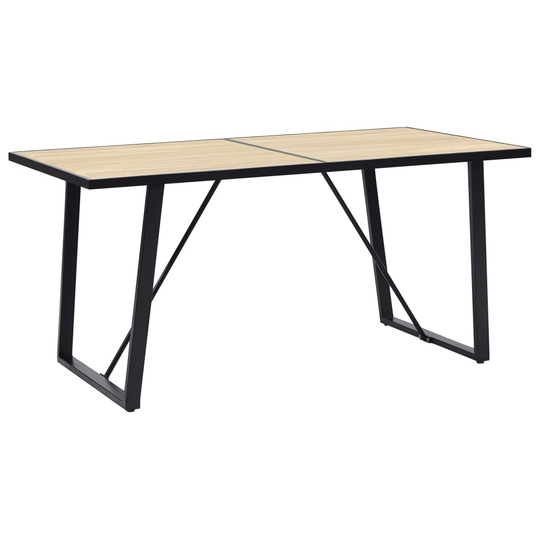 vidaXL Ruokapöytä tammi 140x70x75 cm MDF