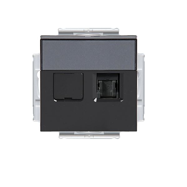 ABB FOT6208-81 Datapistoke 2 x RJ45, C6 UTP Antrasiitti