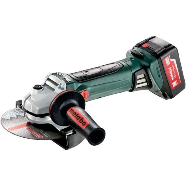 Metabo W 18 LTX 150 Quick Kulmahiomakone sis. 5,2 Ah:n akut ja laturin