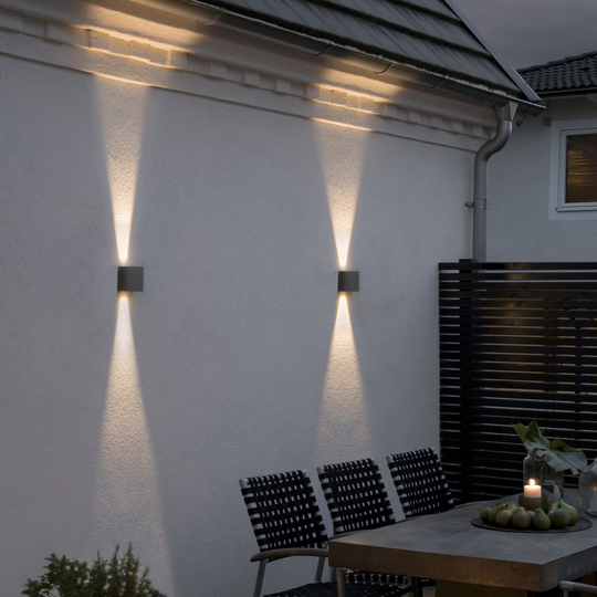 KONSTSMIDE LED-seinävalaisin Chieri 2x6 W antrasiitti