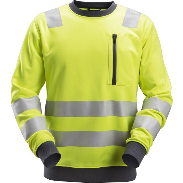 Snickers 8037 AllroundWork Fleecepusero huomiotakki, keltainen XS